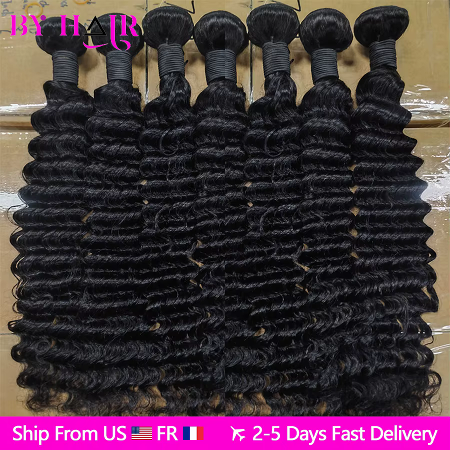Tissage Humain Hair 28 30 32 Pouces Deep Wave