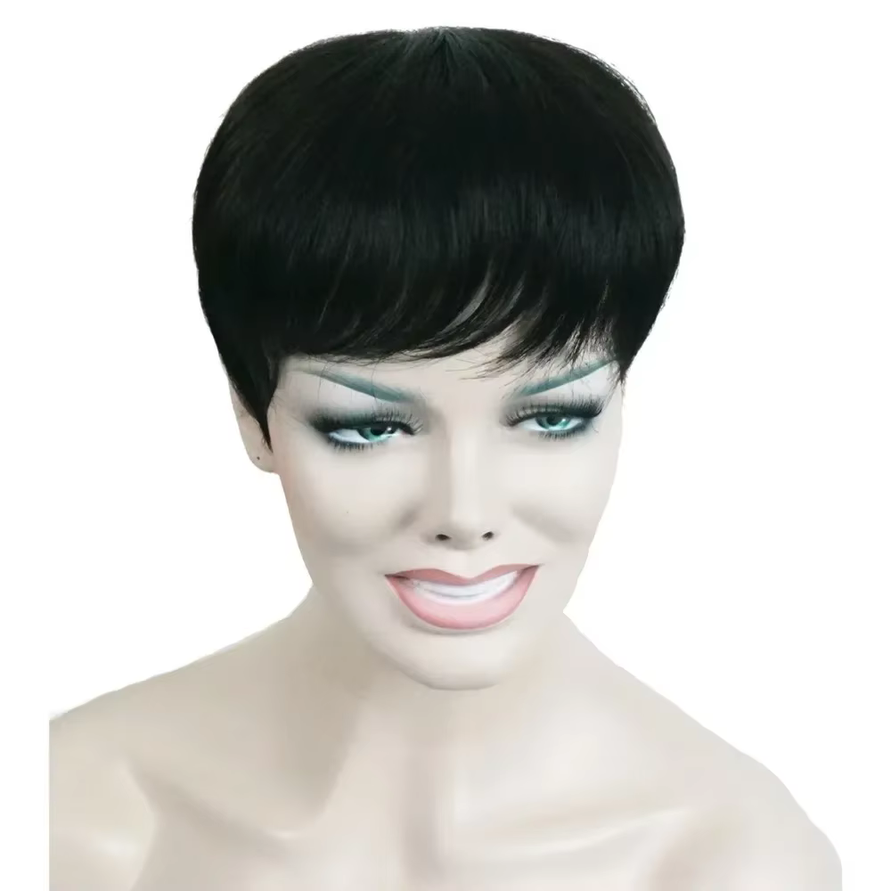 Perruque de cheveux synthétiques toupet