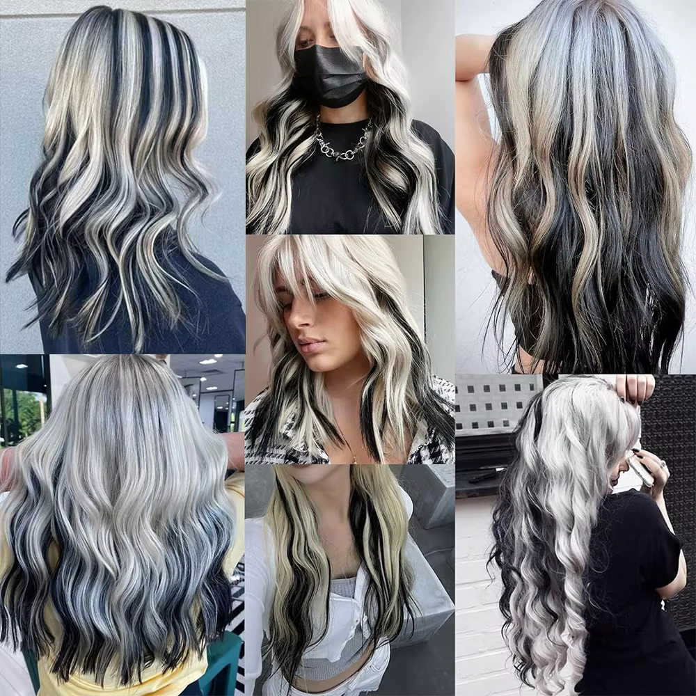Extensions de Cheveux Synthétiques Colorés à réinitialisation
