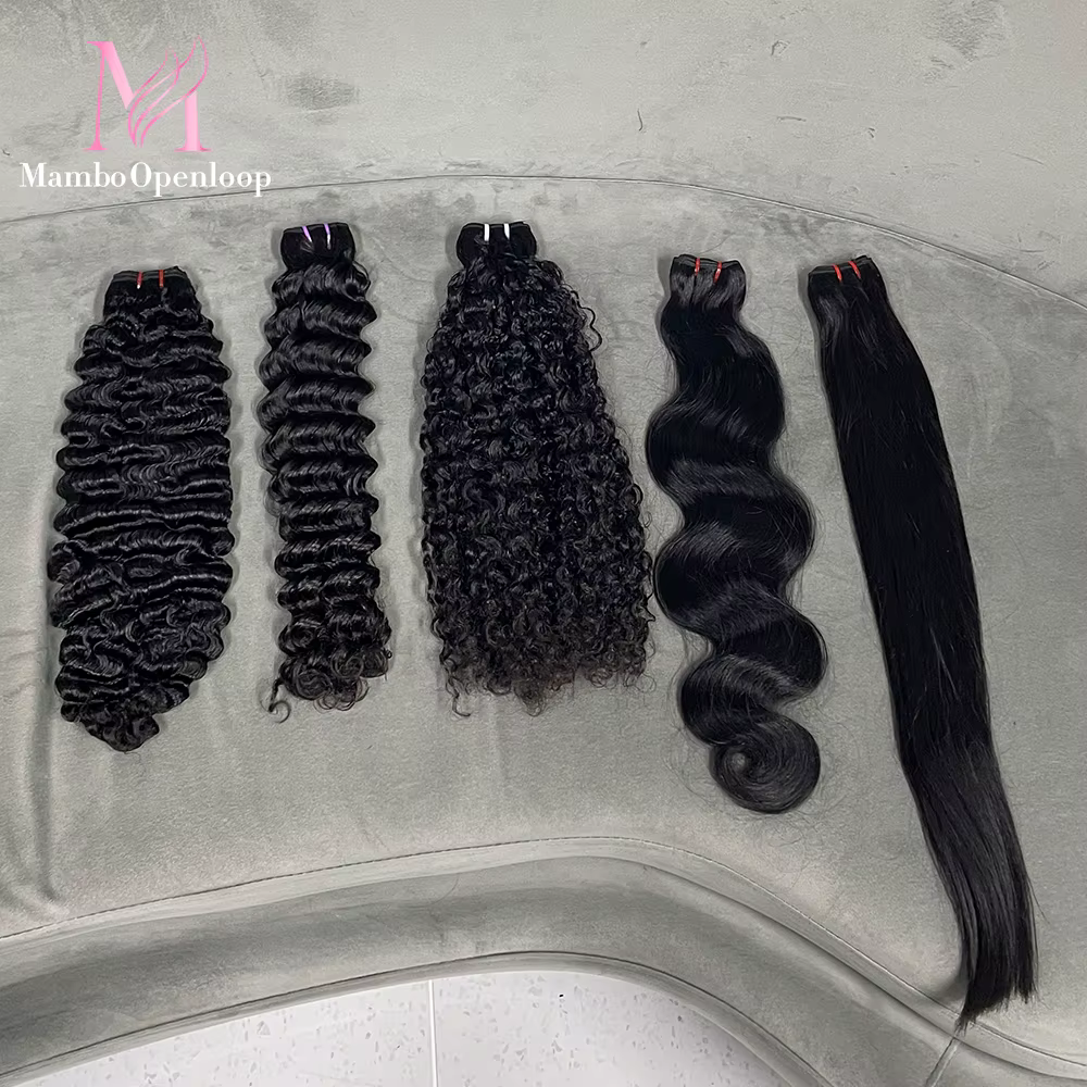 Extensions de cheveux bouclés sans nœuds de 16 à 26 pouces