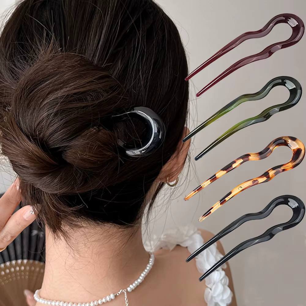 Épingles à cheveux ondulées en forme de U