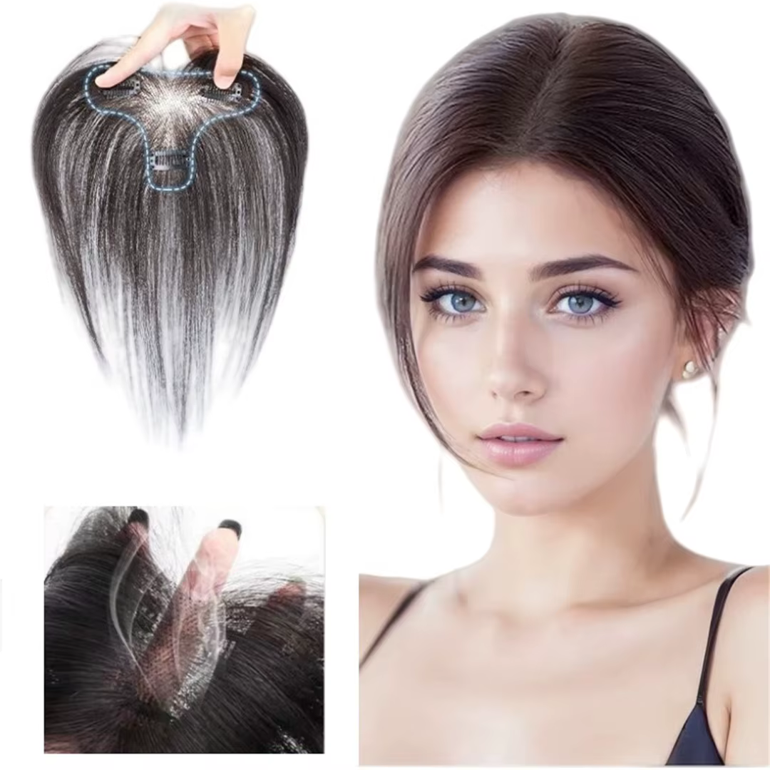 Frange de cheveux humains améliorée pour femmes