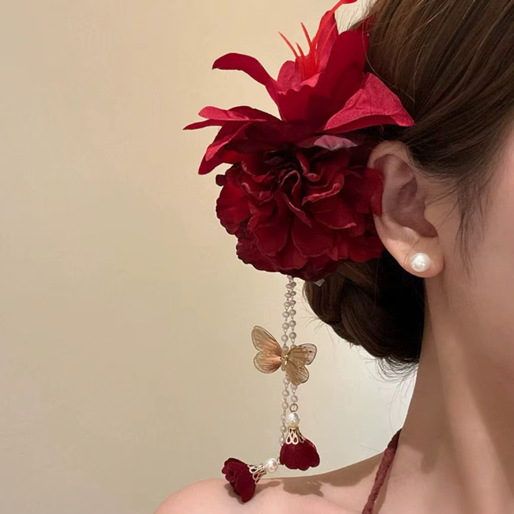 Accessoires de cheveux Hanfu à pompons