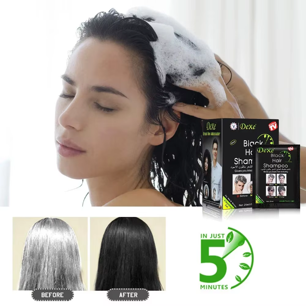 Dexe – shampoing pour cheveux noirs rapides