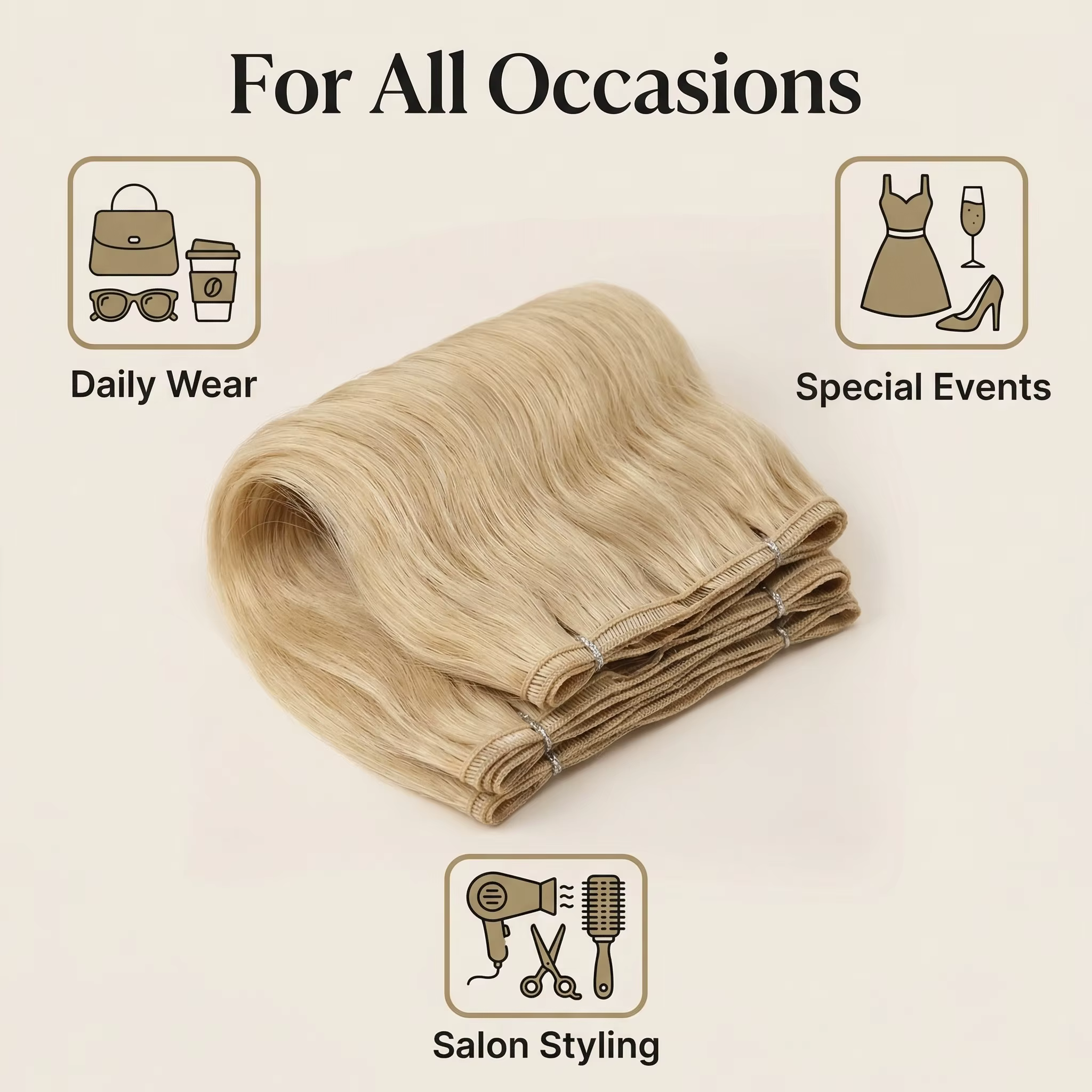 Extensions de cheveux à coudre