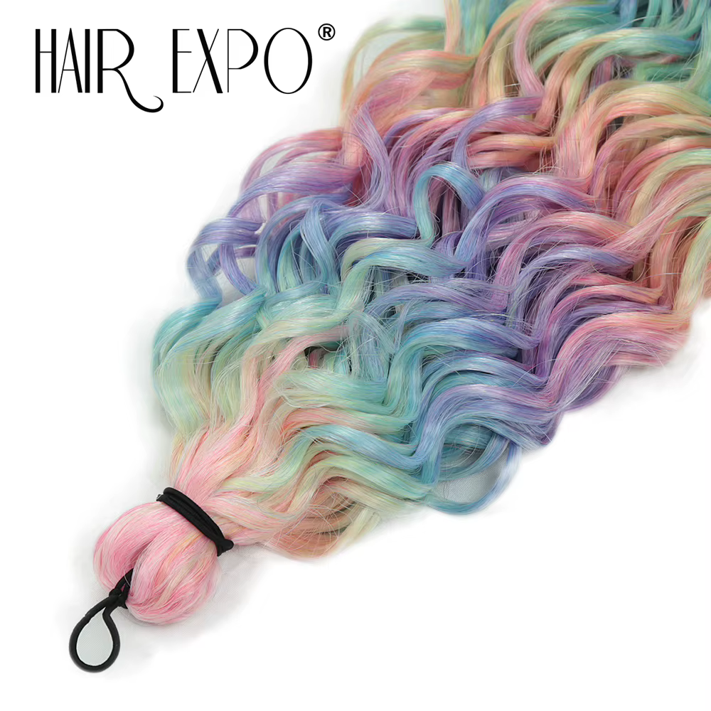 3 pièces 18 pouces Jessica cheveux vague profonde torsion synthétique Crochet