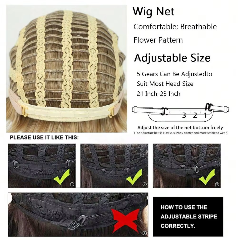 MSIWIGS Perruque synthétique verte avec frange