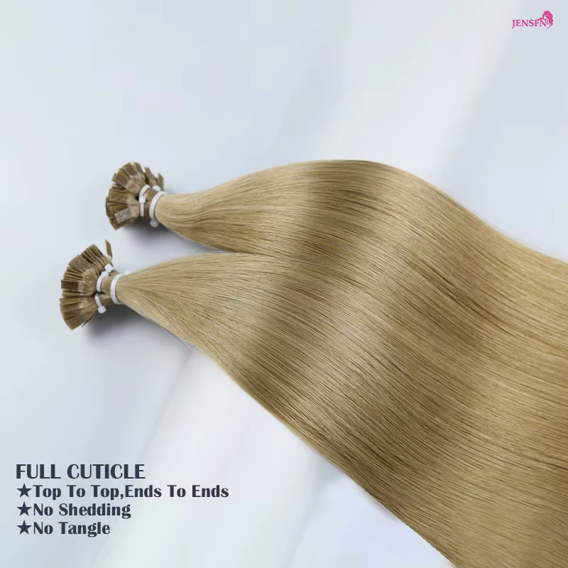 Extensions de cheveux à pointe plate droite de haute qualité Remy 100%