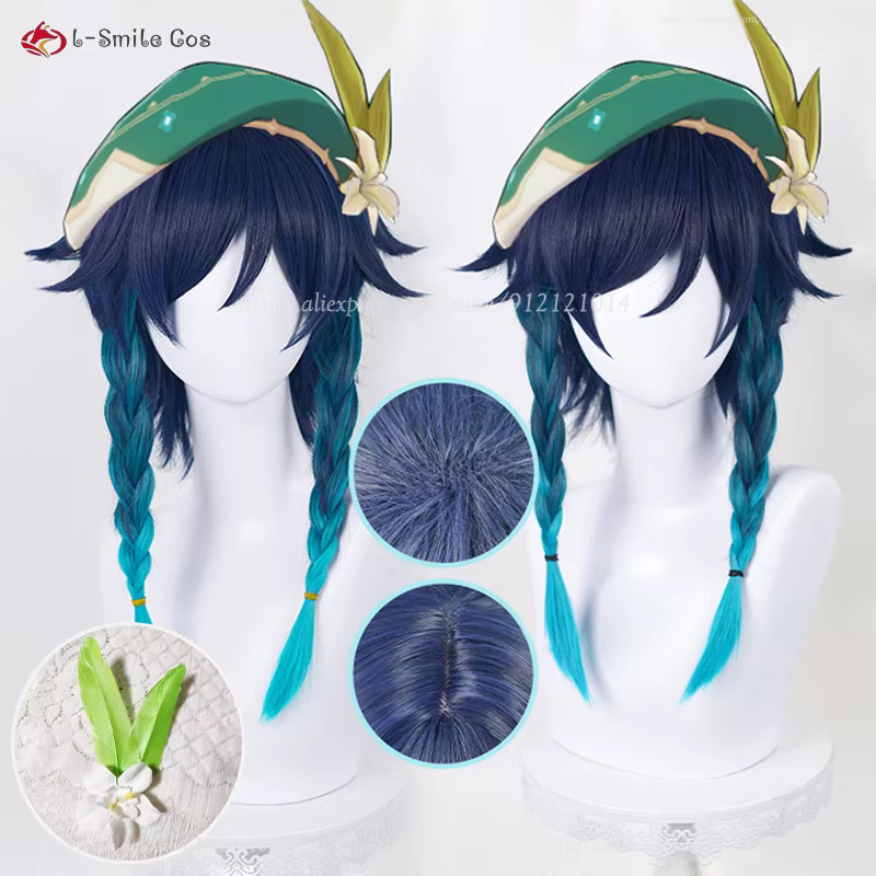 Nouveau Venti Cosplay perruque Barbatos