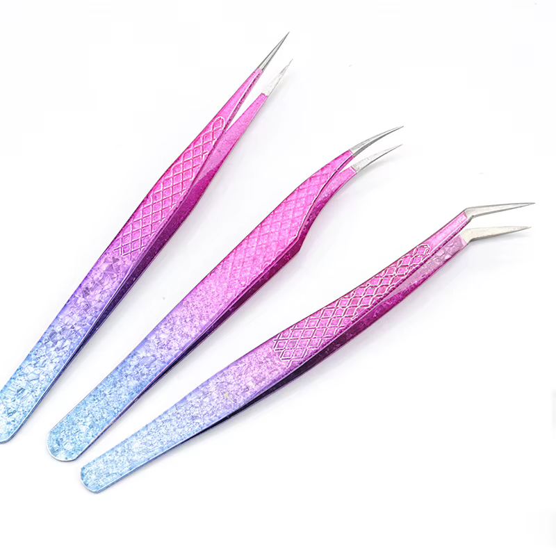 Pince à épiler professionnelle pour extensions de cils