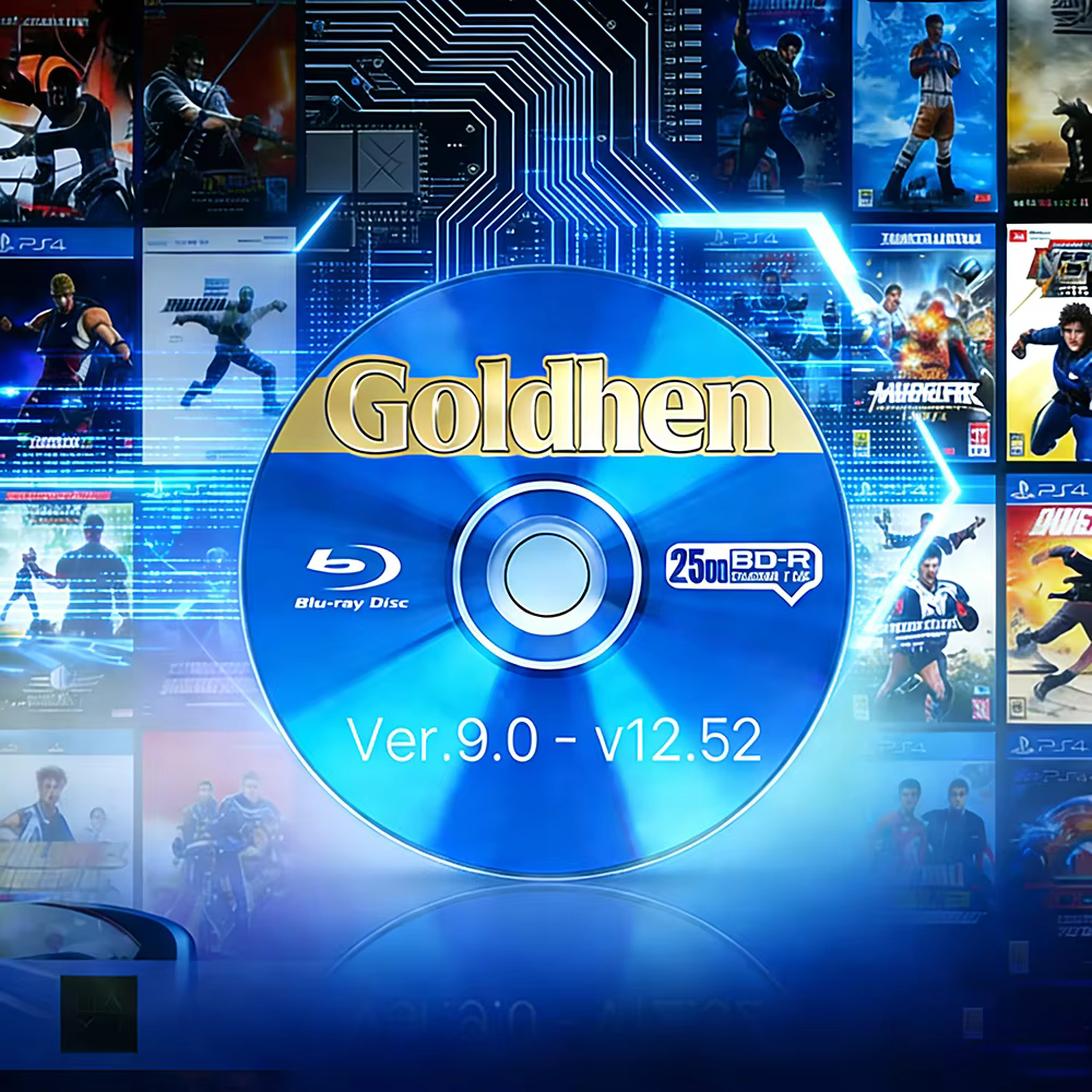 Ultimate GoldHEN pour Ps4 Jailbreak Disc V9.0–12.52 Bootable Eject Payload 1-Click Boot Tool 13.0-13.02 Jailbreak Disc