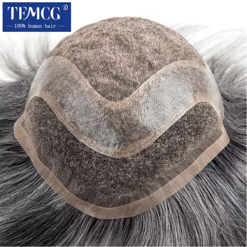Perruque Lace Front Wig haline naturelle pour hommes