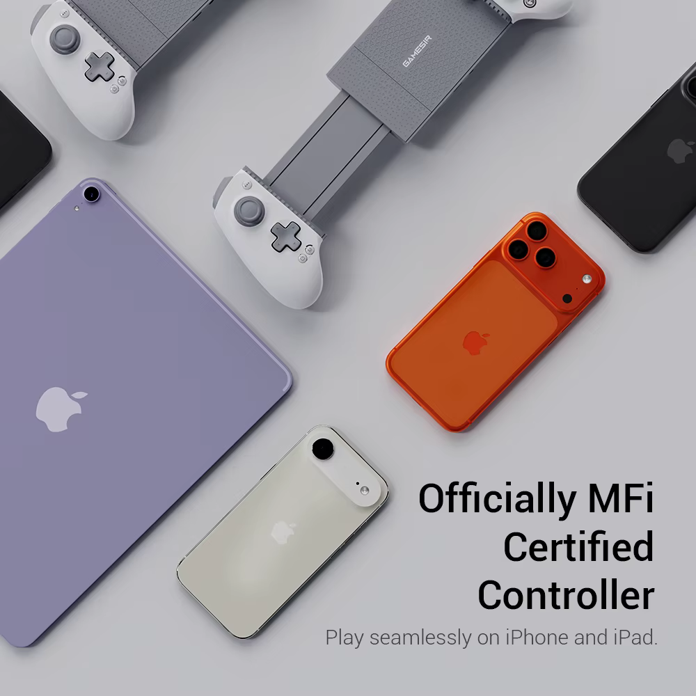 Manette de jeu Gamesir G8+ MFI pour iPhone, iPad mini, téléphone mobile, contrôleur de jeu Type C, certifiée officiellement par Apple