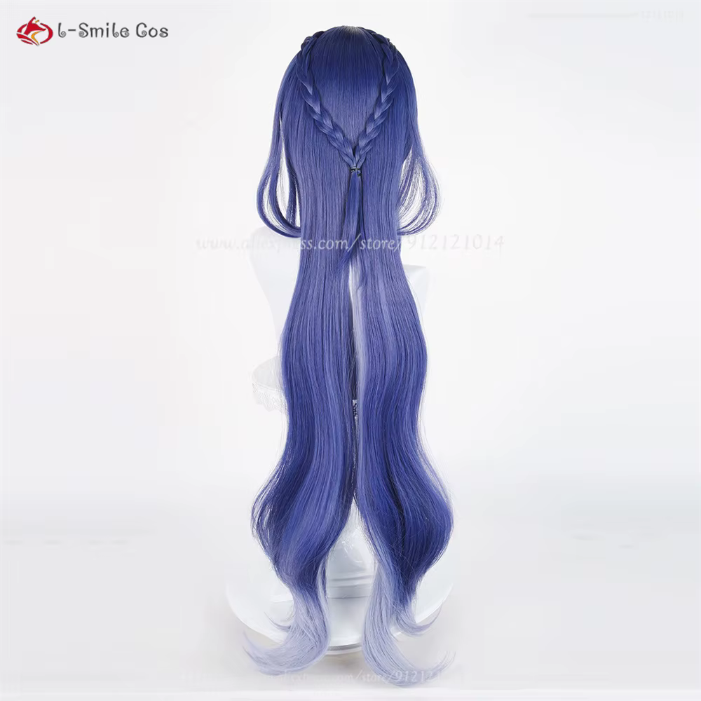 Lauma Cosplay perruque bleu dégradé 100cm perruques pour femmes