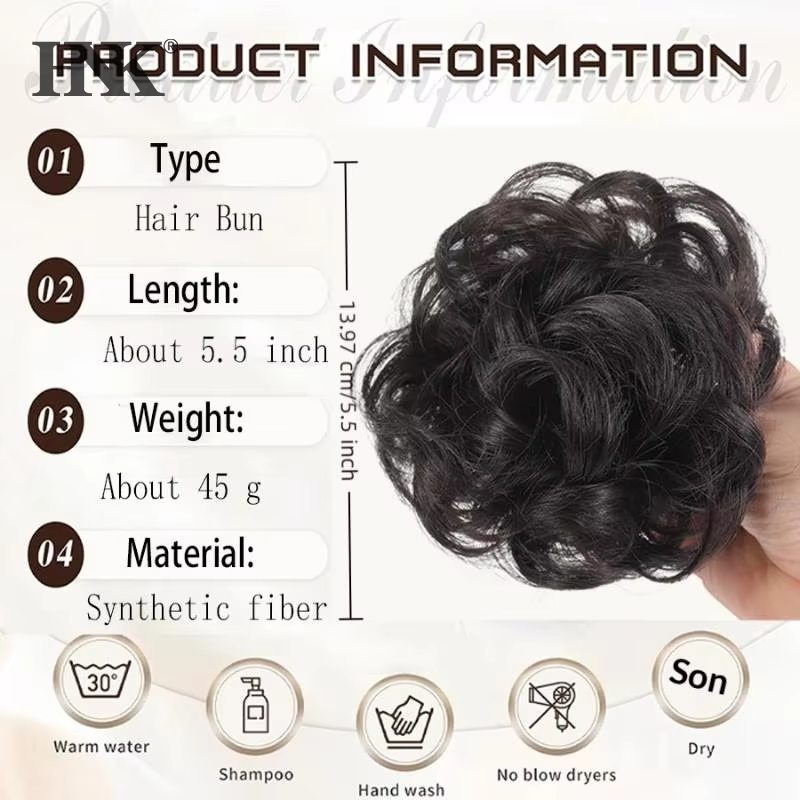 Chignon synthétique à clipser