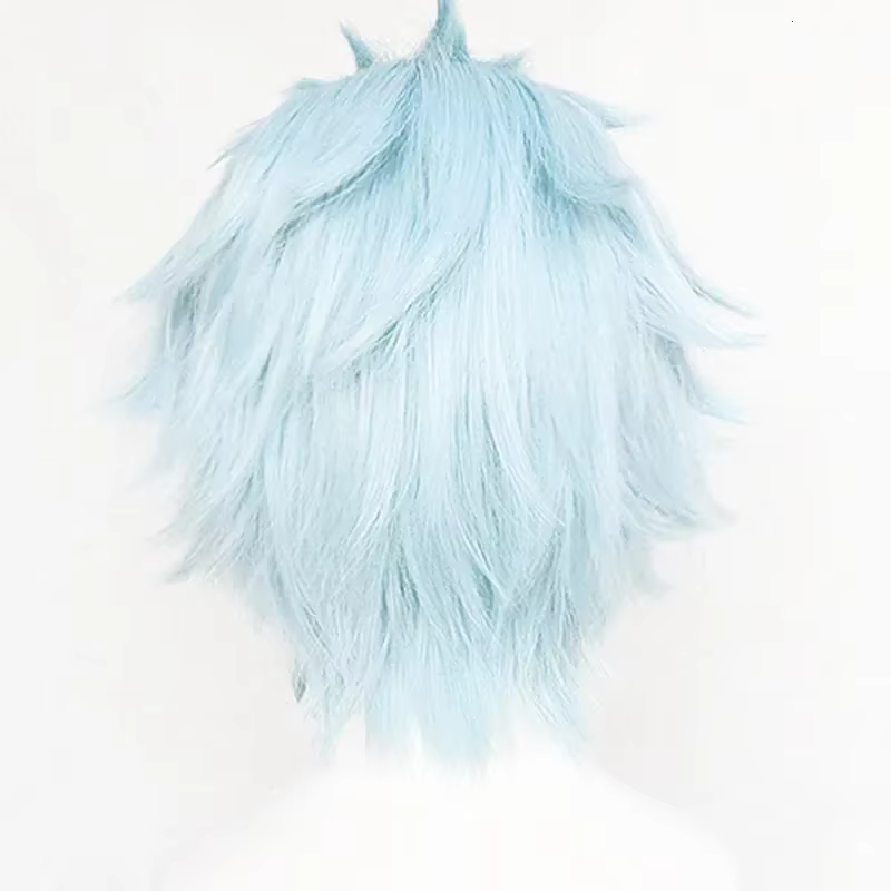 Genshin Impact Fatui docteur Cosplay II Dottore perruque 40 cm cheveux courts résistants à la chaleur Halloween fête Anime perruques + bonnet de perruque