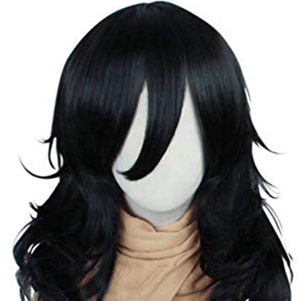 Perruque Synthétique Longue Frange Ondulée pour Cosplay