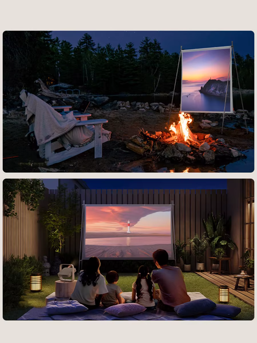Écran de projecteur extérieur portable XGIMI de 70 pouces pour le camping ; pliable, portable et rapide à installer. Meilleur pour le Play 6, etc.