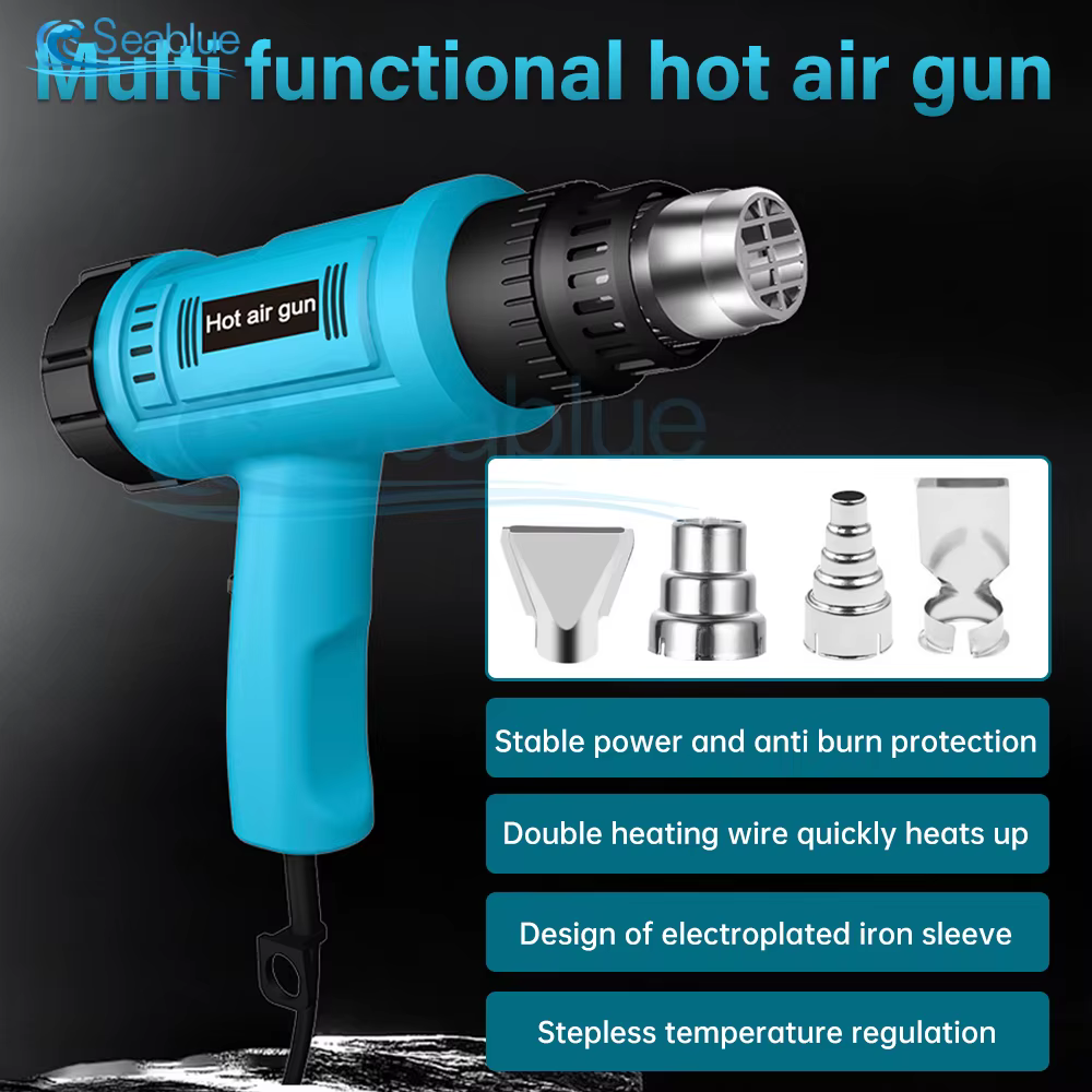Pistolet à Air chaud industriel 2000W 220V/110V, avec thermorégulateur, prise ue/US, emballage rétractable, outil électrique thermique pour l'artisanat et le bricolage