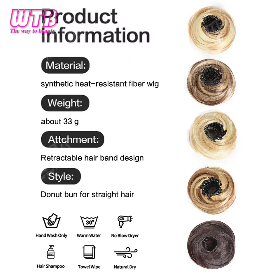 Perruque synthétique WTB Donut Bun