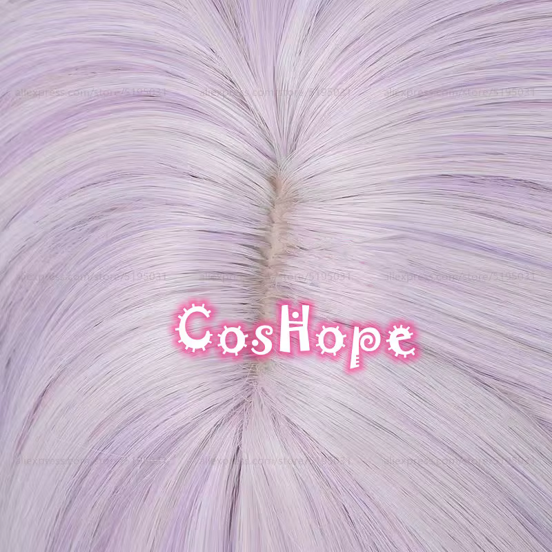 Kirigiri Kyoko Cosplay perruque 80 cm cheveux longs violet clair