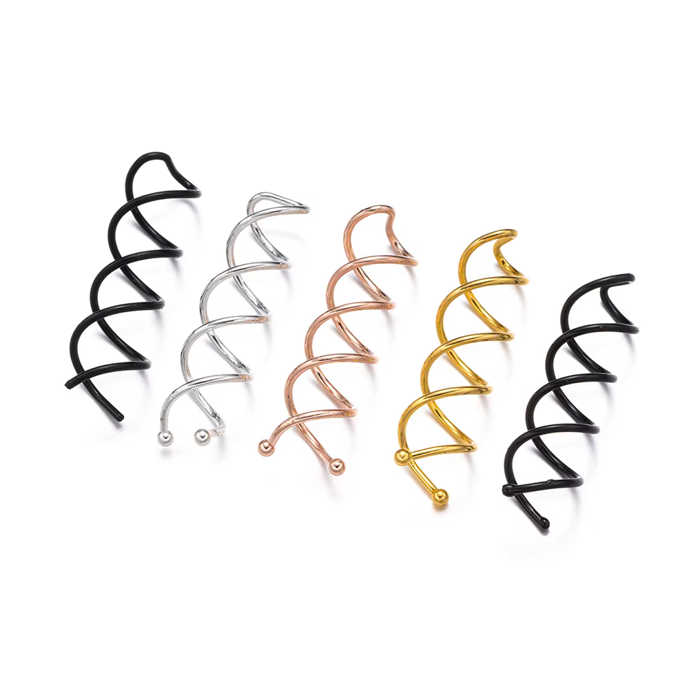 Épingle à cheveux en spirale en métal