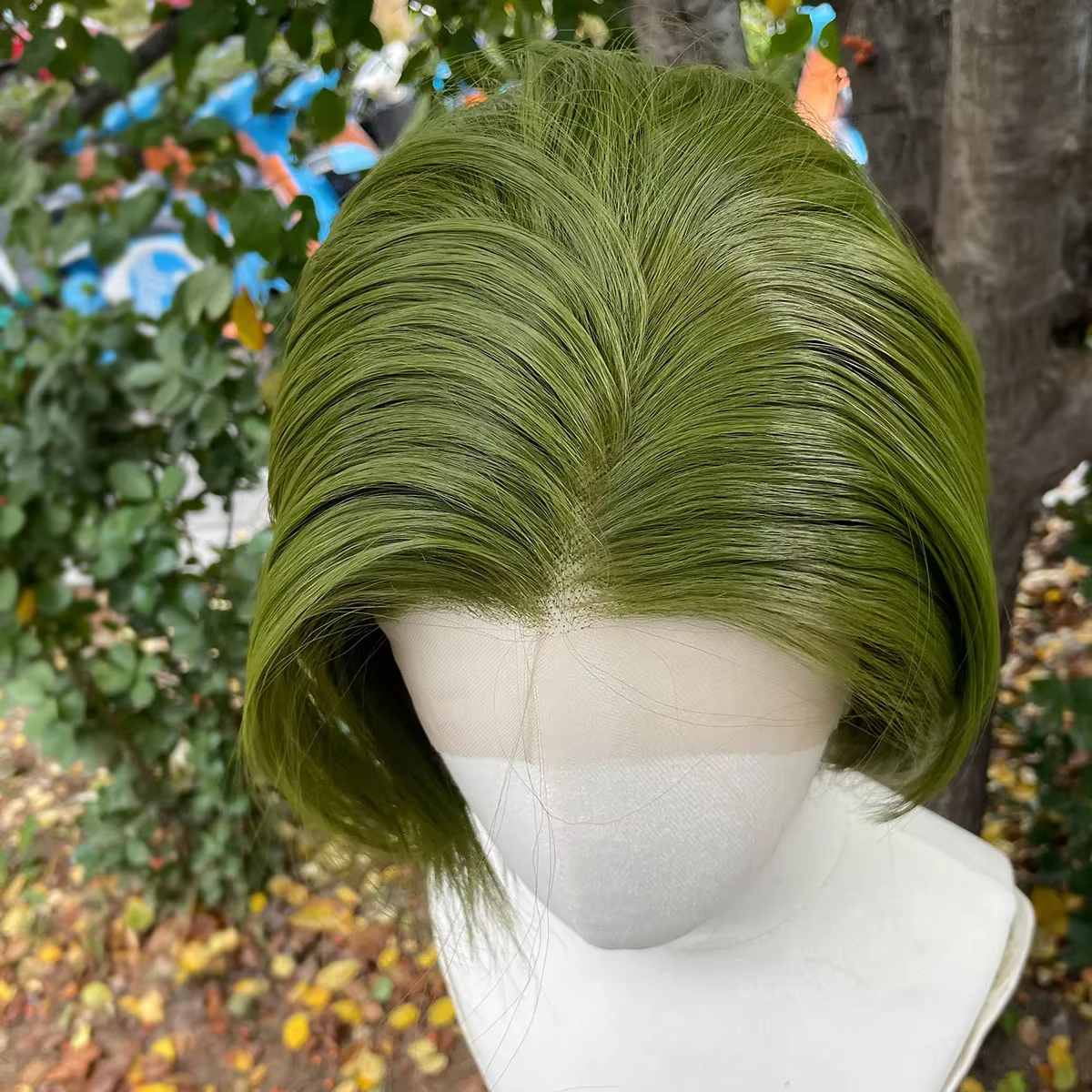 Perruques de Cosplay Bob Joker courtes vertes pour hommes