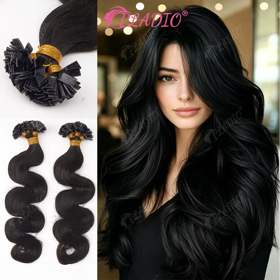 Extensions de cheveux PLADIO Body Wave à pointe plate