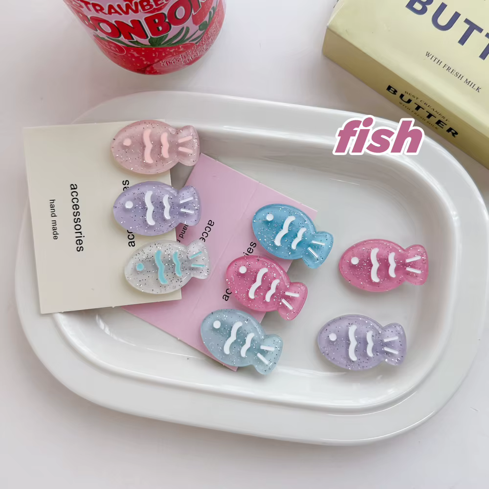 NC – pinces à cheveux colorées petit poisson