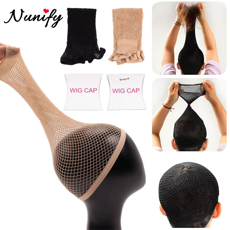 Nunify maille perruque casquette très élastique filet à cheveux extensible extrémité ouverte résille