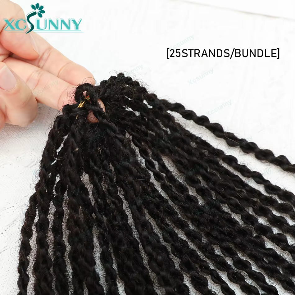 Mini torsion cheveux humains Crochet Extensions court
