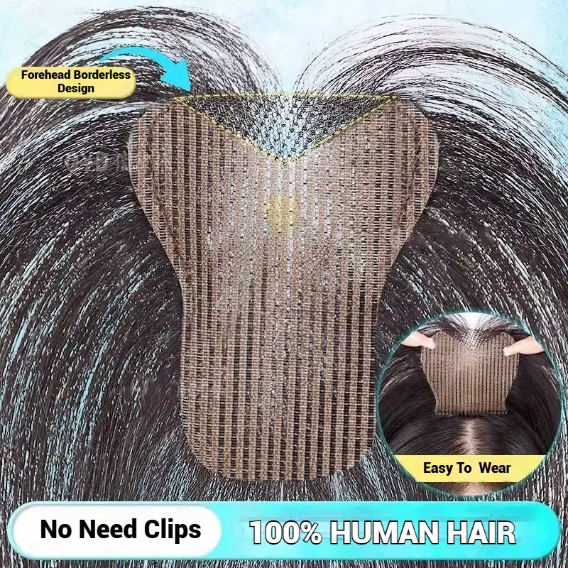 Topper de cheveux humains en pâte magique pour femmes