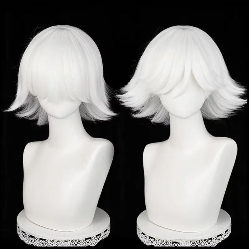 Mi Zu Ki Cosplay perruques courte blanc Mizuki