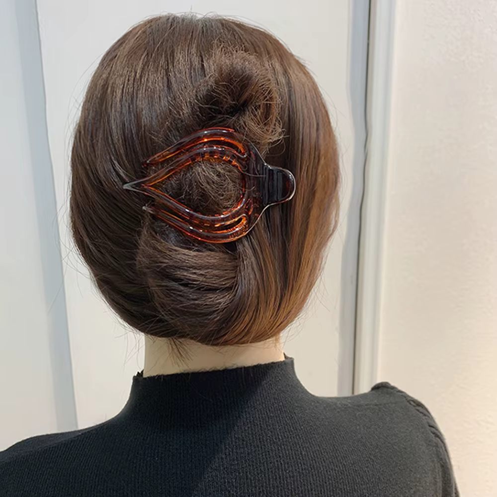 Femmes Grandes Pinces À Cheveux Pince Fleur Acrylique En Plastique Canard Griffe Barrette Filles Épingle