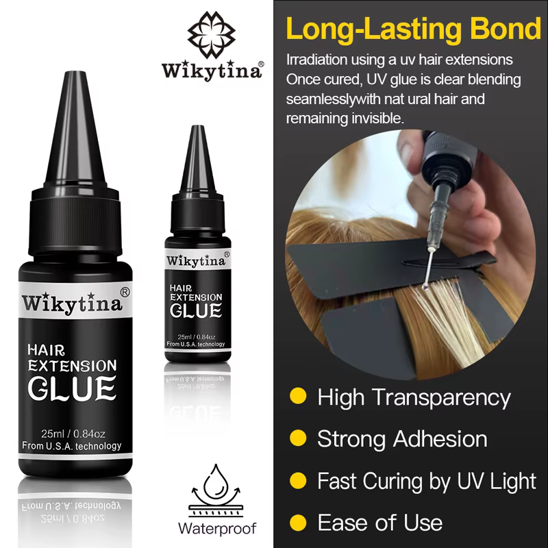 Kit de colle UV légère pour extensions de cheveux