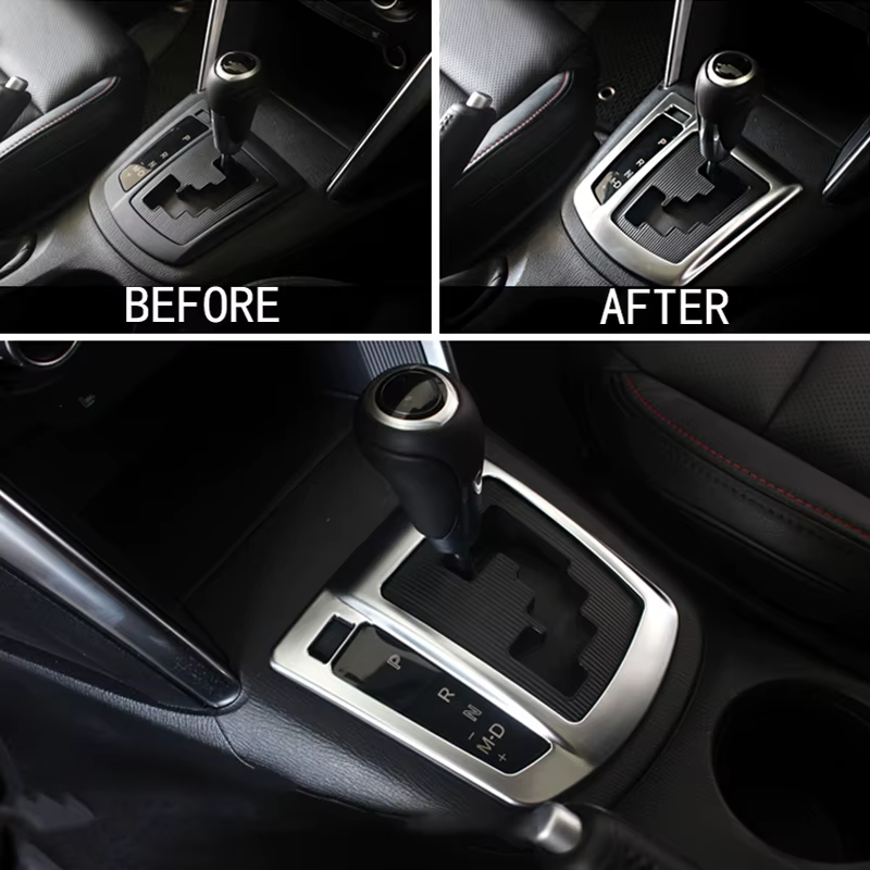 Pour Mazda CX-5 CX5 KE 2012 2013 2014 Console centrale chromée à bouton automatique panneau de changement de vitesse couverture garniture cadre décoration style de voiture