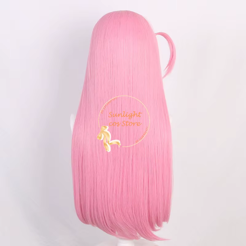 Haute qualité 80 cm Gotou Hitori Cosplay perruque Anime Cosplay rose cuir chevelu cheveux résistant à la chaleur perruques synthétiques en Stock + bonnet de perruque