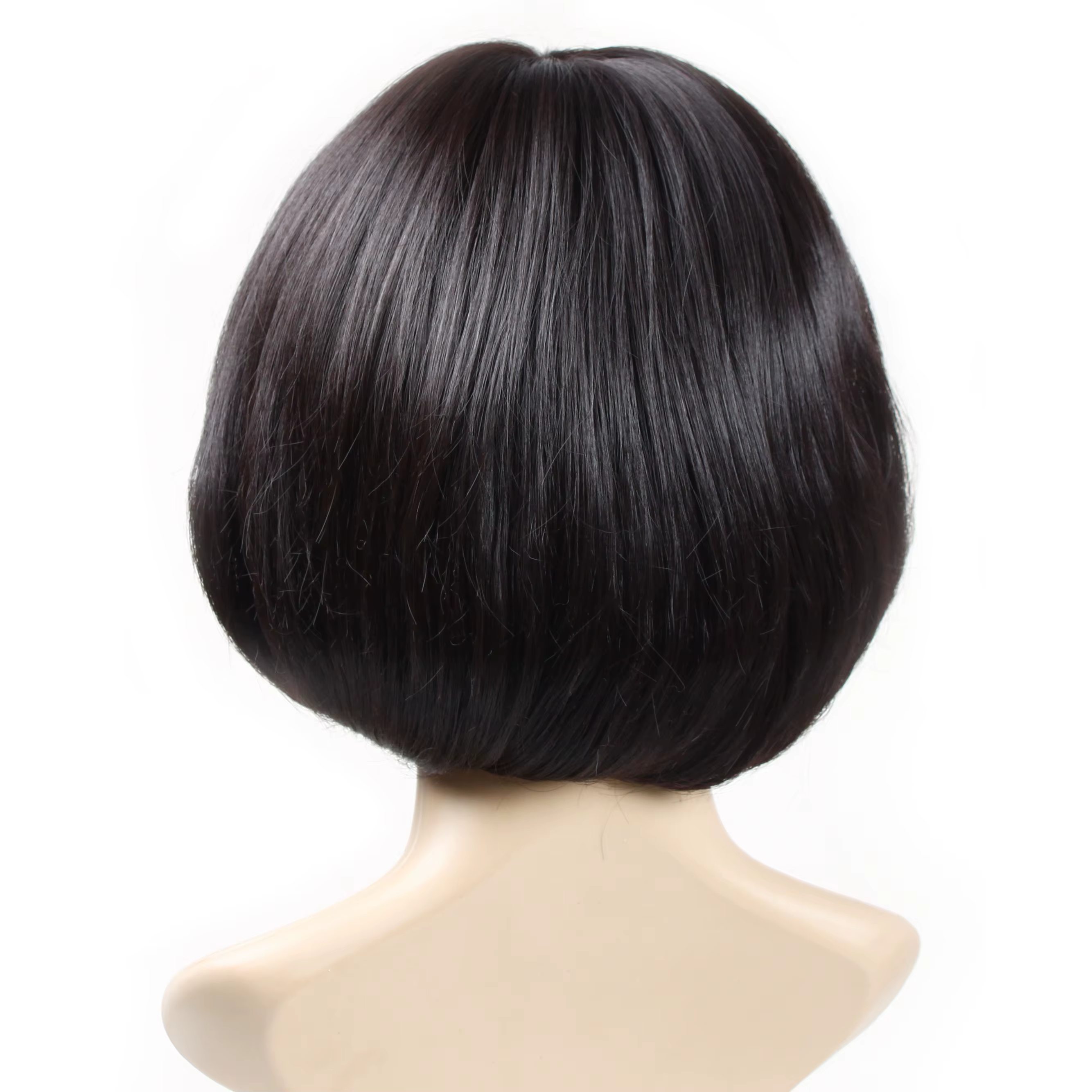 Perruque champignon Bob courte pour femmes à la mode avec boucles intérieures, fibre synthétique, sans dentelle, perruque complète