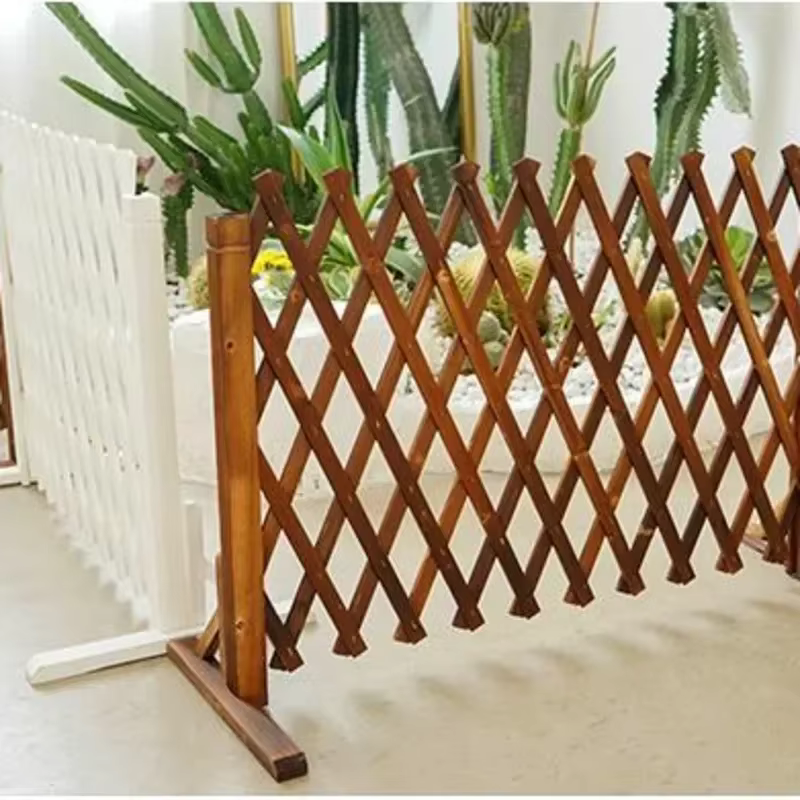 Clôture Anti-route extérieure, grille en bois massif, support pour plantes, barrière intérieure pour animaux de compagnie, conception réglable, disposition de jardin Flexible
