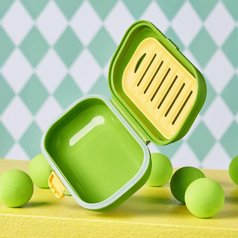 Porte-savon auto-drainant avec égouttoir pour douche et salle de bain, distributeur de savon sans désordre, support de rangement pour savon, conteneur de voyage pour la maison