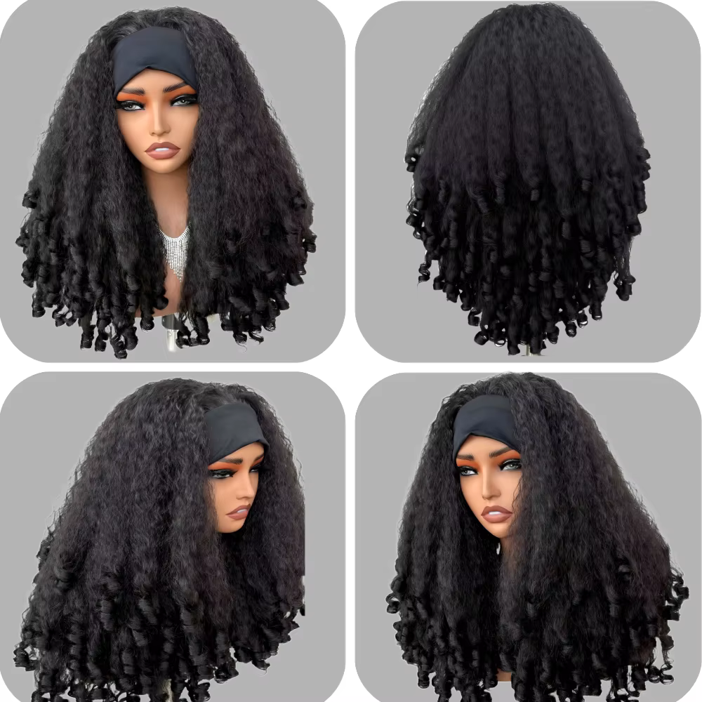 Perruque bandeau Afro bouclée X-TRESS pour femmes