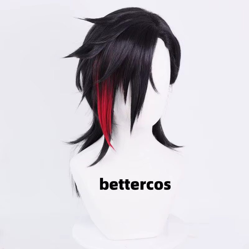 Jeu Arcane saison 2 Vi Jinx Cosplay perruque Vi cheveux noirs et rouges pour femmes hommes Halloween carnaval fête LOL