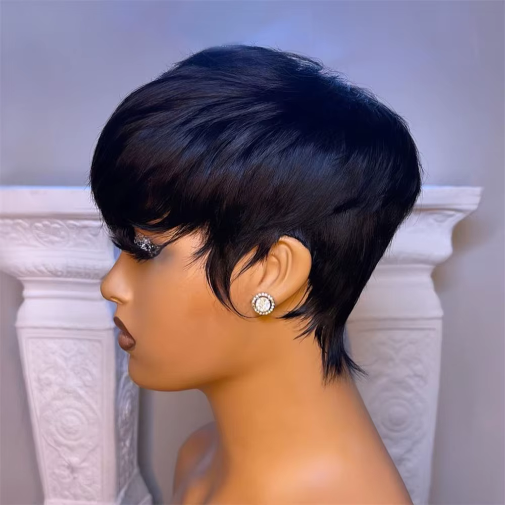 Perruque courte et droite style bob