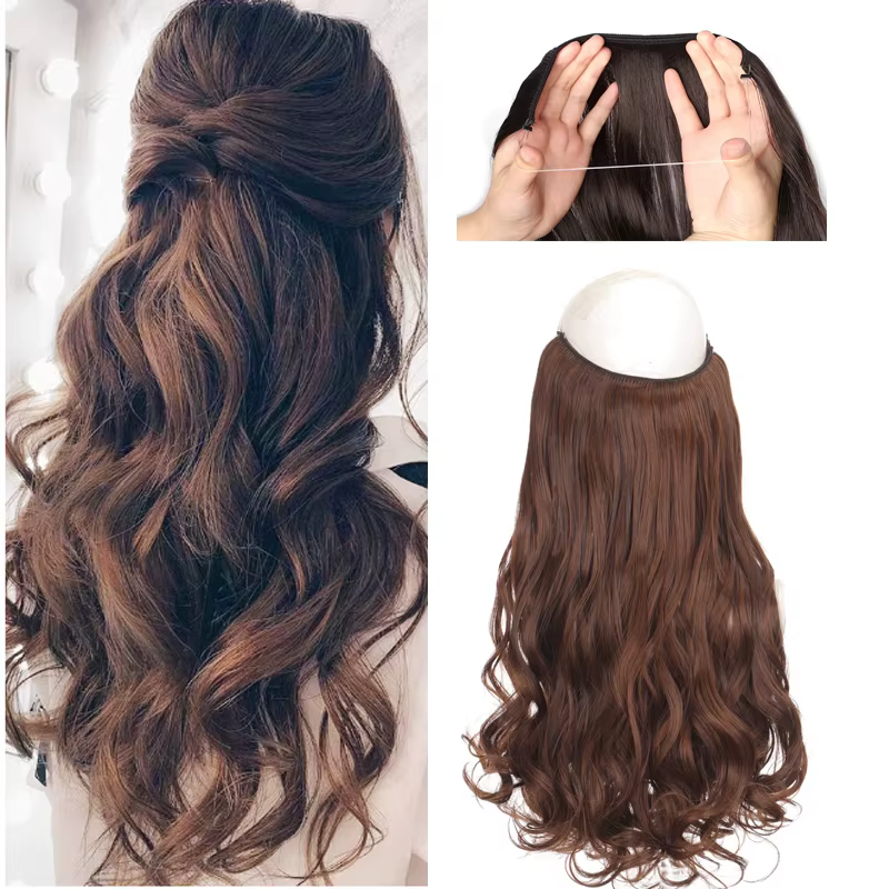 Extension de cheveux synthétiques longs pour femmes