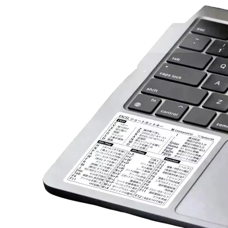 Autocollants de raccourcis en japonais pour Windows Excel, travail de bureau quotidien
