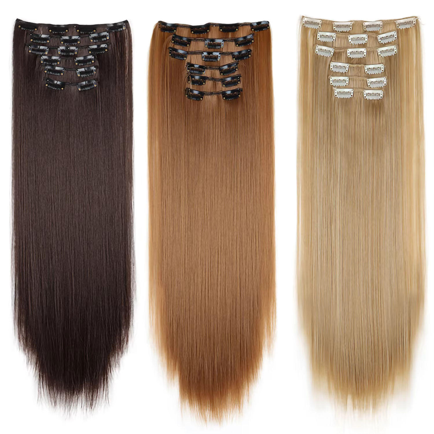 Extensions capillaires synthétiques longues et lisses