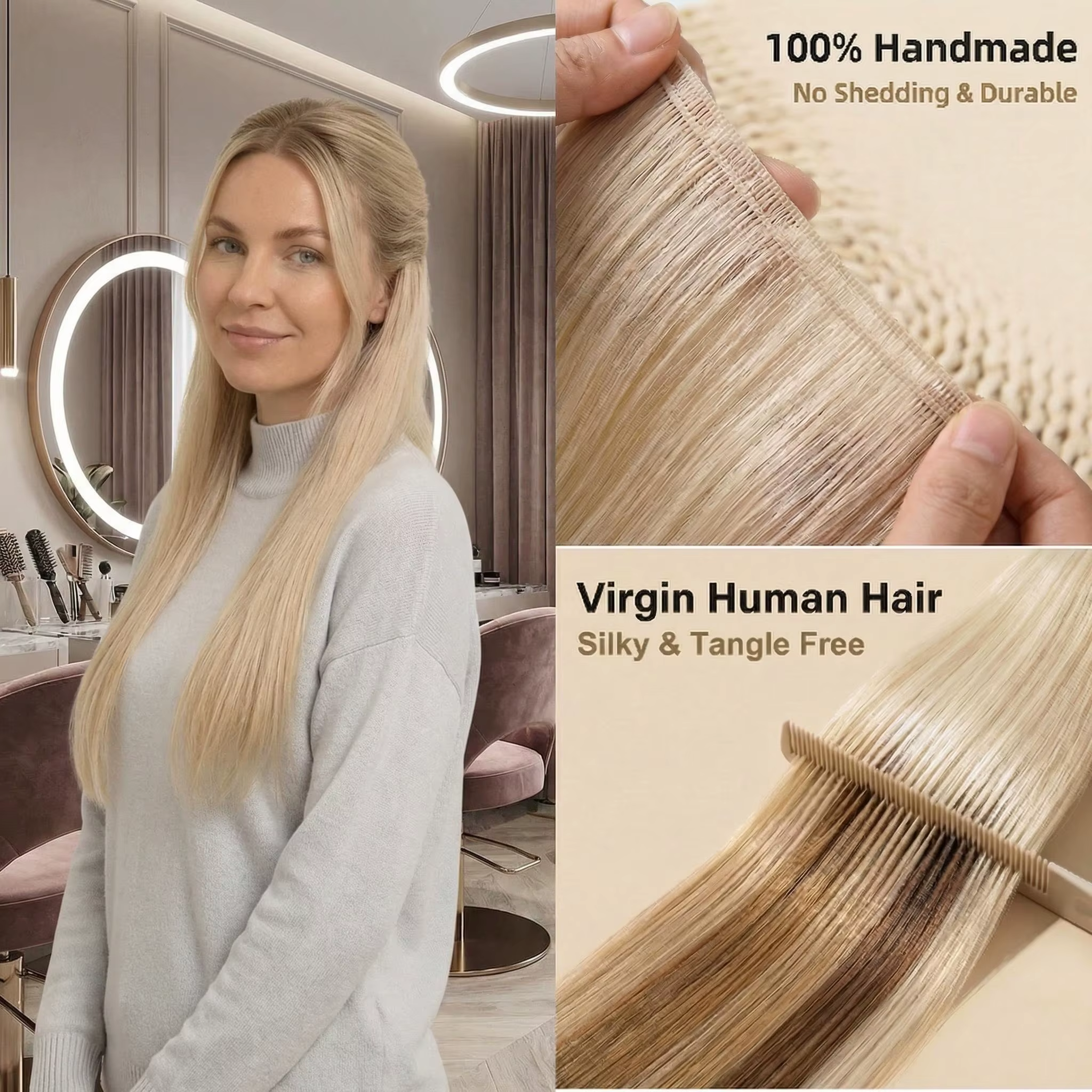 Extensions de cheveux à coudre
