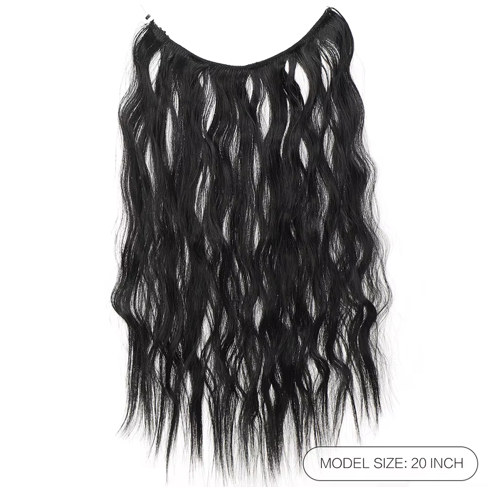 Extensions de cheveux invisibles de 20 pouces sans clip