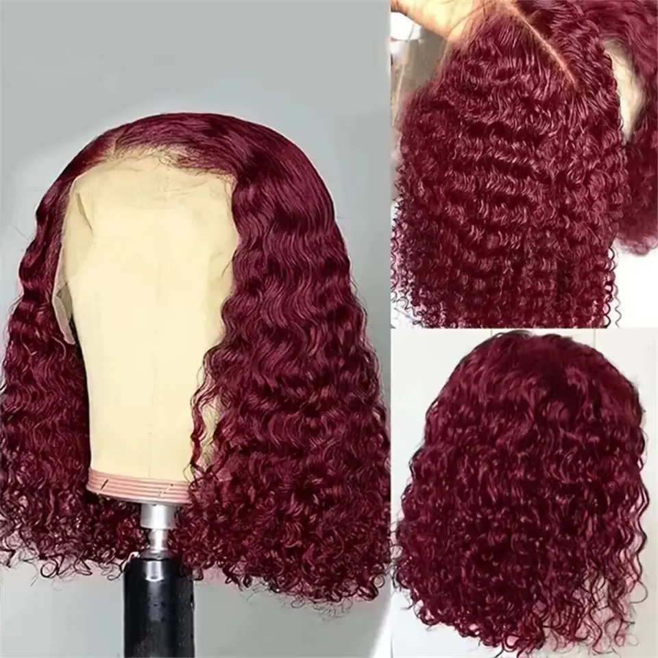 Perruque Lace Front Wig synthétique bouclée caution-99J