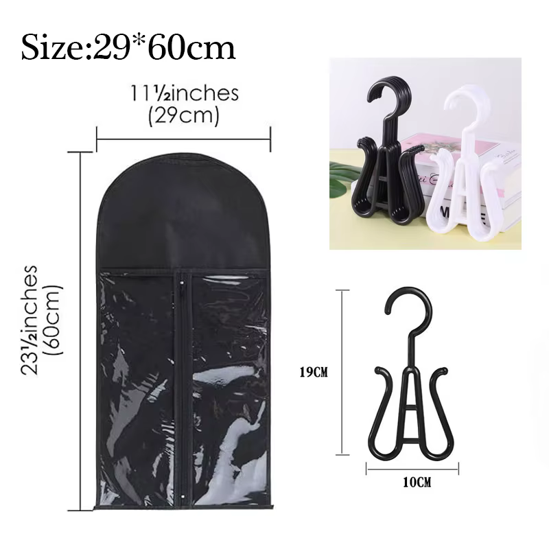Sac de rangement pour perruques avec cintre